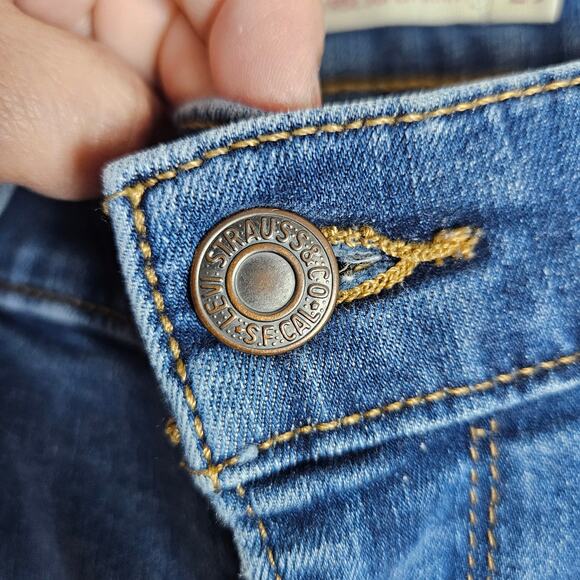 Levi’s 720 High Rise Super Skinny Women’s Jeans Size 29 Blue Stretch Denim Y2K - Picture 4 of 12